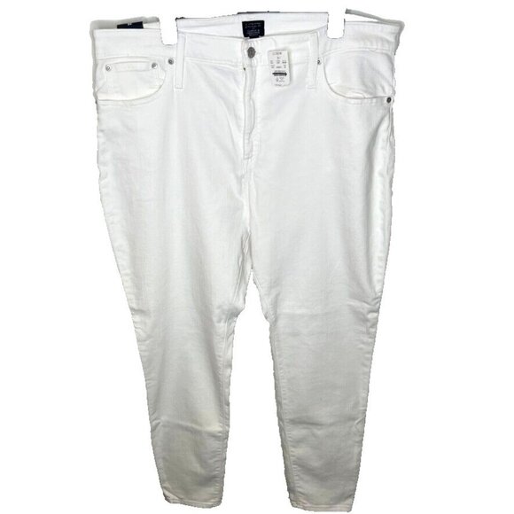J.Crew $98 Curvy 10" Rise Skinny Jean White Stretch Size 35 BH987 - Picture 2 of 6